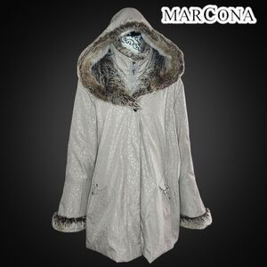 MARCONA Tan Animal Print With Faux Fur Jacket - 3X